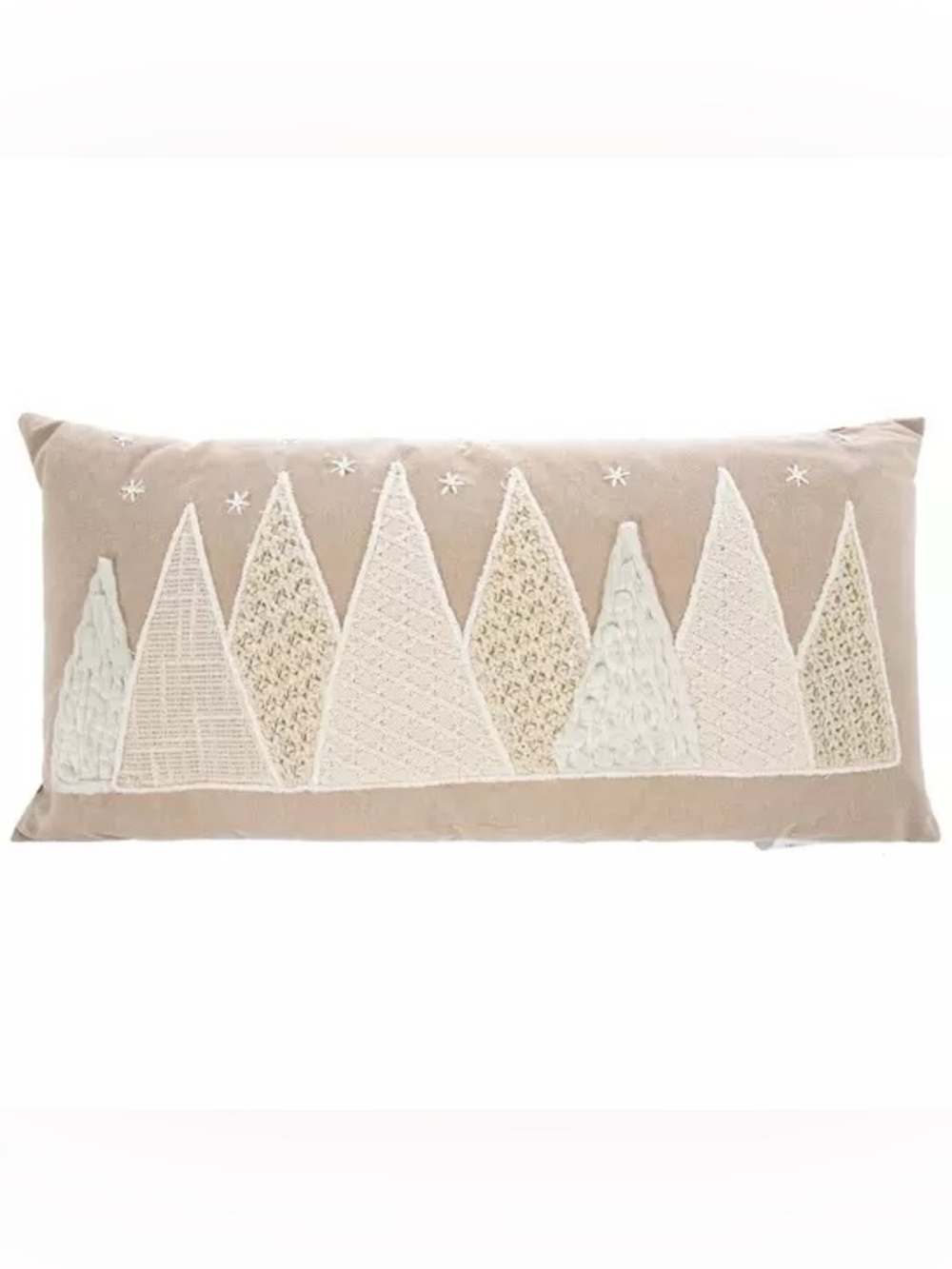 Beige Knit Trees Pillow